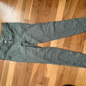 American Eagle green jeggings
